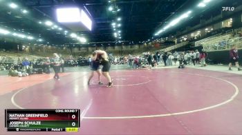 285 lbs Cons. Round 7 - Joseph Schulze, Camden County vs Nathan Greenfield, Merritt Island