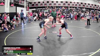 95 lbs Round 2 - Rylee Diehl, Carolina Reapers vs Andrew McAllister, Cobra Wrestling Club