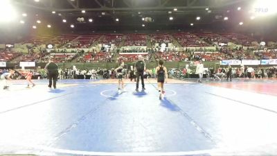 58 lbs 3rd Place Match - Kortlee Vanek, Cascade Little Guy Wrestling vs Khloe Alvarado, Kalispell Wrestling Club