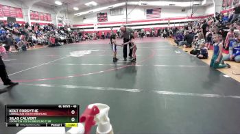 45 lbs Champ. Round 1 - Silas Calvert, Lexington Youth Wrestling Club vs Kolt Forsythe, Carrollton Youth Wrestling