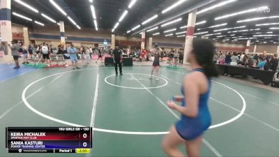 130 lbs Cons. Semi - Keira Michalek, Spartan Mat Club vs Sania Kasturi, Power Training Center