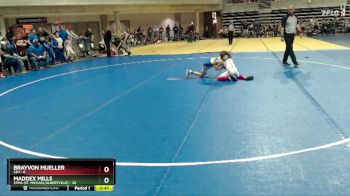 75 lbs Quarterfinals (8 Team) - Maddex Mills, STMA (St. Michael/Albertville) vs Brayvon Mueller, LSH