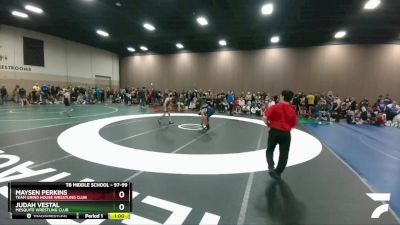 97-99 lbs Round 1 - Judah Vestal, Mesquite Wrestling Club vs Maysen Perkins, Team Grind House Wrestling Club