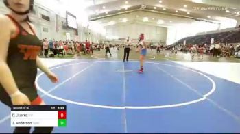 130 lbs Round Of 16 - Delarie Juarez, Tuf California Wrestling Academy vs Taylor Anderson, Torrey Pines High School