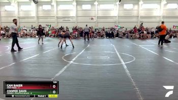 120 lbs Round 4 (8 Team) - Cooper Davis, Combat Athletics Black vs Cam Baker, Kiski Pride