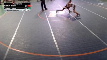 76-85 lbs Champ. Round 1 - Finnley Wood, Reed Custer vs Bastian Martin, QJHS