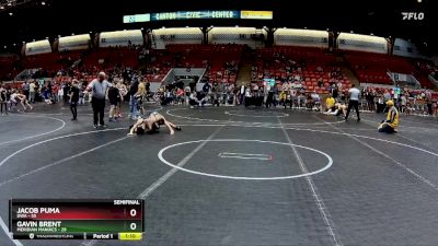 92 lbs Semifinal - Gavin Brent, Meridian Maniacs vs Jacob Puma, DWA