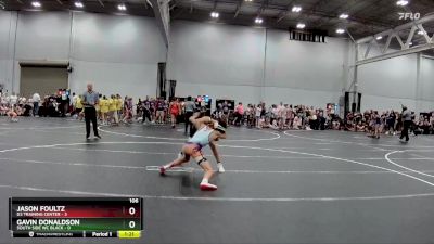 106 lbs Round 1 (8 Team) - Gavin Donaldson, South Side WC Black vs Jason Foultz, D3 Training Center