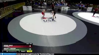 119 lbs Champ. Round 1 - Brody Carson, Sunkist Kids/Monster Garage vs Jesse Cruz, California