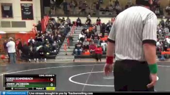 170 lbs Cons. Round 4 - Owen Jacobson, Chicago (MT. CARMEL) vs Lukes Schmerbach, DEKALB