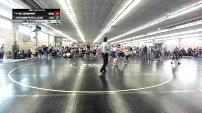 220 lbs 5th Place - Kyle Eberhart, Wyomissing vs Jackson Petrollese, Goshen