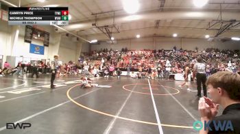64 lbs Rr Rnd 3 - Camryn Price, Team Tulsa Wrestling Club vs Michele Thompson, Wyandotte Youth Wrestling