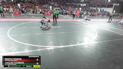 55 lbs Quarterfinal - Rowyn Cathman, Boscobel Bulldogs vs Catalina Cuarenta, A-F Green Demons