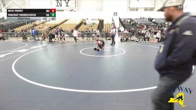 118 lbs Semifinal - Vincent Henrickson, Club Not Listed vs Nick Perry, Journeymen Wrestling Club