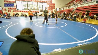 61 lbs Rr Rnd 2 - ITALY KUKOVICH, Apache Youth Wrestling vs Shyann Taylor, El Reno