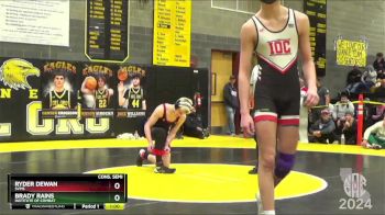 168 lbs Cons. Semi - Ryder Dewan, SVMS vs Brady Rains, Institute Of Combat