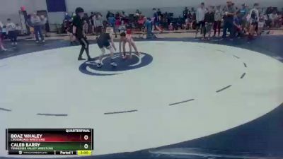 97 lbs Quarterfinal - Boaz Whaley, Crossroads Wrestling vs Caleb Barry, Tennessee Valley Wrestling