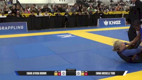 Emari Ja'khia Brown vs Emma Michelle Tobe 2025 World IBJJF Jiu-Jitsu No-Gi Championship