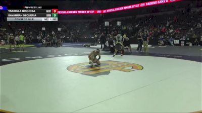 115 lbs Consi Of 16 #1 - Ysabella Hinojosa, Northview (SS) vs Savannah Sequeria, Birmingham (LA)