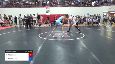 92 kg Quarterfinal - Kael Wisler, Michigan Wrestling Club vs Patrick Brophy, Charleston Regional Training Center