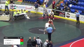 172 lbs 5th Place - Jake Rafferty, Wallenpaupack vs Keegan Hewitt, Tyrone