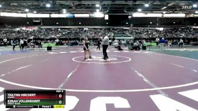 100 lbs Champ. Round 2 - Tailynn Hirchert, Nampa vs Ezrah Vollendorff, Priest River