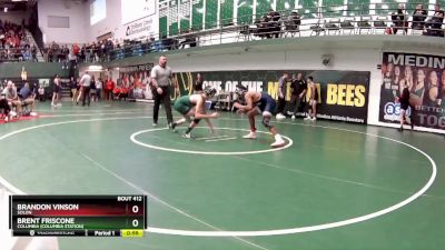 126 lbs Cons. Round 3 - Brandon Vinson, Solon vs Brent Friscone, Columbia (Columbia Station)