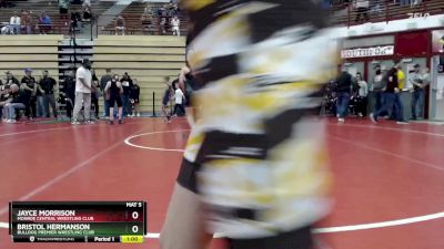 80-85 lbs Cons. Round 1 - Jayce Morrison, Monroe Central Wrestling Club vs Bristol Hermanson, Bulldog Premier Wrestling Club