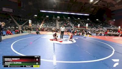 105 lbs Quarterfinal - Kenna Merritt, Star Valley vs Avianca Guzman, Laramie