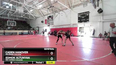 125 lbs Semifinal - Caden Hanover, Palomar College vs Edmon Altunyan, Rio Hondo College