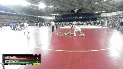 120 lbs Champ. Round 2 - Luke Garza, Team Aggression Wrestling Club vs Bryce Tillman, Gig Harbor Grizzlies Wrestling Club