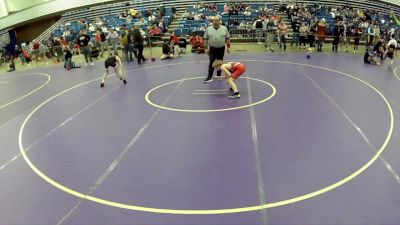 14U Boys - 84 lbs Cons. Round 2 - Noah Hudson, Terre Haute Northside Wrestling Club vs Kash Clementi, Gladiators Academy Wrestling