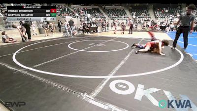 105 lbs Consi Of 4 - Parker Thornton, Raw Wrestling Club vs Grayson Schafer, Bartlesville Wrestling Club