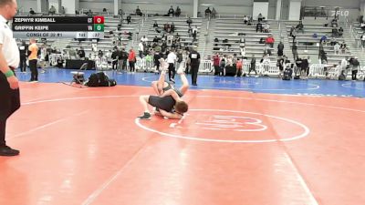 132 lbs Consi Of 32 #1 - Zephyr Kimball, CT vs Griffin Keipe, VA