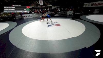 Champ. Round 1 - Abtin Rostama vs Demetri Clark, Temecula Valley High School Wrestling