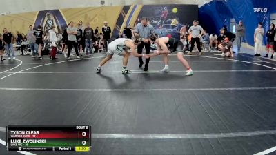 175 lbs Round 1 (8 Team) - Tyson Clear, Warner Elite vs Luke Zwolinski, Lake WC