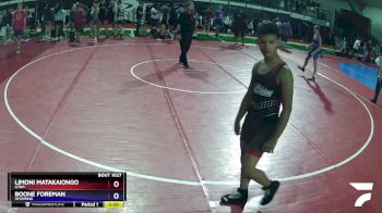 130 lbs Champ. Round 1 - Limoni Matakaiongo, Utah vs Boone Foreman, Wyoming