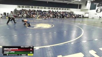 105 lbs Cons. Round 3 - Arata Sakamoto, Santa Monica vs Vivian Lopez, Anaheim