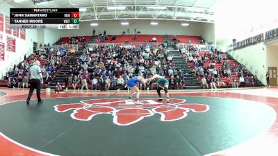 132 lbs Quarterfinal - Tanner Moore, Westlake vs John Samartano, Revere