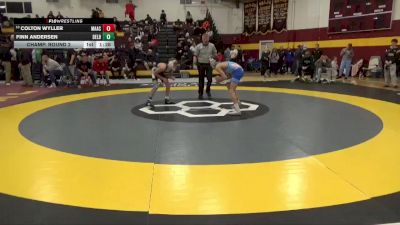 106 lbs Champ. Round 2 - Finn Andersen, Delbarton vs Colton Wyller, Marmion Academy