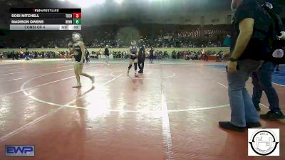 94 lbs Consi Of 4 - Jazmynn Marks, Sand Springs Jr High vs Collins McClure, Glenpool JH