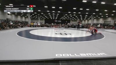 115 lbs 1st Place Match - Hawke Garrett, Team Nazar Training Center vs Brian An, Lubbock Wrestling Club