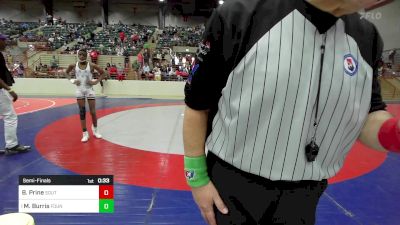 100 lbs Semifinal - Brighton Prine, South Georgia Athletic Club vs Malachi Burris, Foundation Wrestling