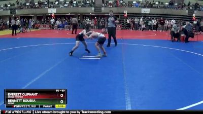 80 lbs Round 1 - Bennett Bouska, NEIWC vs Everett Oliphant, Crass Trained