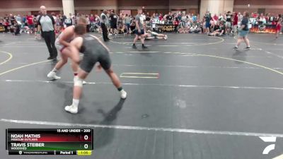 200 lbs 1st Place Match - Noah Mathis, Missouri Outlaws vs Travis Steiber, Woodshed