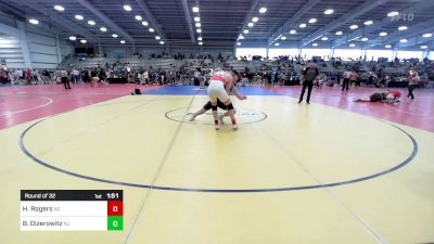 170 lbs Round Of 32 - Hayden Rogers, NC vs Brock Oizerowitz, NJ
