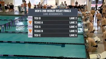 Men's 200 Medley Relay (Texas vs TCU Dual)