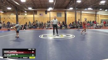 133 lbs Semifinal - Scout Santos, UN Clackamas Community College vs Aj Salguero Jr., Unattached