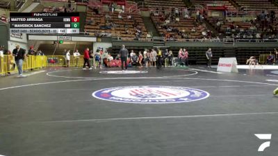 Schoolboys - 92 lbs Cons. Semis - Matteo Arriaga, Red Star Wrestling Academy vs Maverick Sanchez, Rough House Wrestling