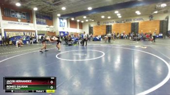 144 lbs Champ. Round 1 - Jacob Hernandez, Selma vs Romeo Saligan, San Luis Obispo